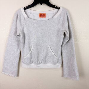 Juicy Y2K Vintage Sweatshirt Long Sleeve Front Pocket Small